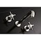 Kingston Brass Roman Tub Faucet, Polished Nickel, Wall Mount KS8026ZX - alternate 6
